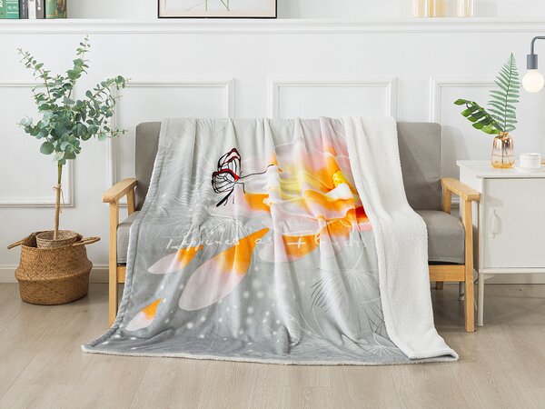 XPOSE® Mikroplyšová deka s beránkom LEKNÍN 140x200cm