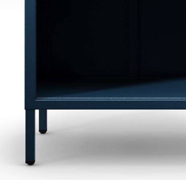 Knižnica do obývačky MARIO, 500 x 1800 x 350 mm, Modern: tmavomodrá farba