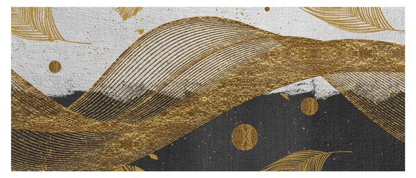 Obraz - Zlaté pierka (120x50 cm)
