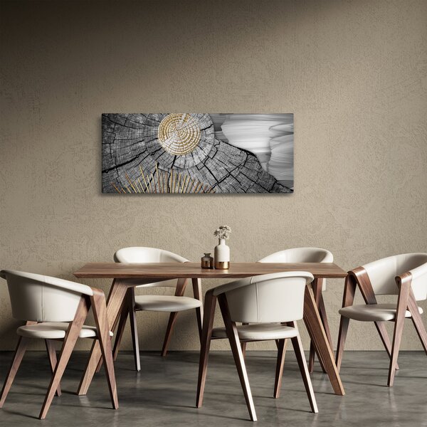 Obraz - Kmeň stromu v koláži (120x50 cm)