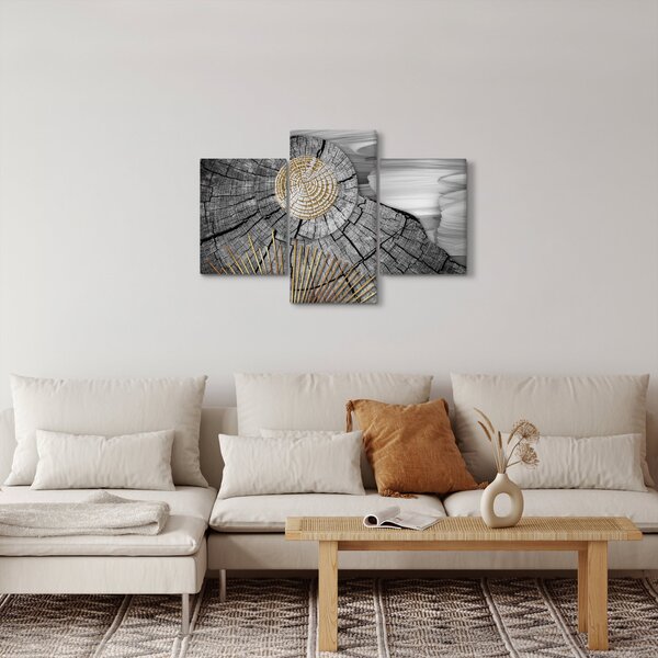 Obraz - Kmeň stromu v koláži (90x60 cm)