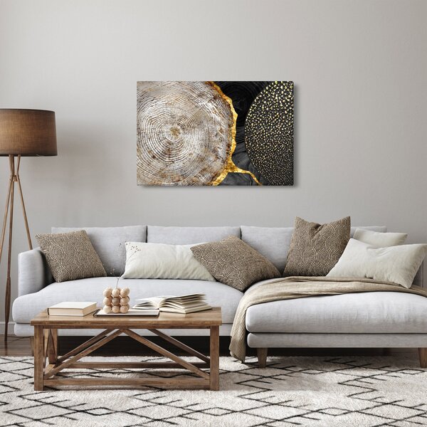 Obrázok - Kmeň stromu v koláži 2 (90x60 cm)