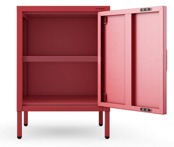 Nočný stolík MIA, 424 x 595 x 400 mm, Modern: červená farba