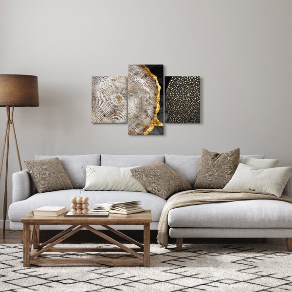 Obrázok - Kmeň stromu v koláži 2 (90x60 cm)