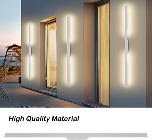 Brilagi - Vonkajšie nástenné svietidlo LUNA LED/30W/230V 3000K IP65 150 cm biele CRI 90