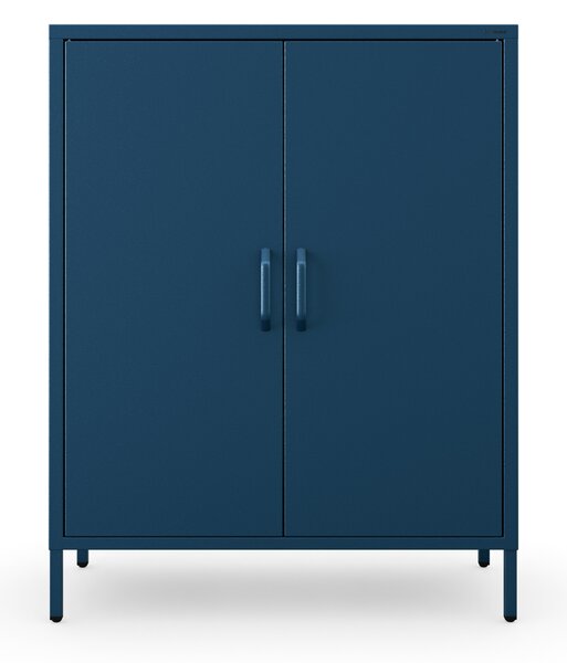 Skrinka do obývačky s policami VITO, 800 x 1015 x 400 mm, Modern: tmavomodrá farba