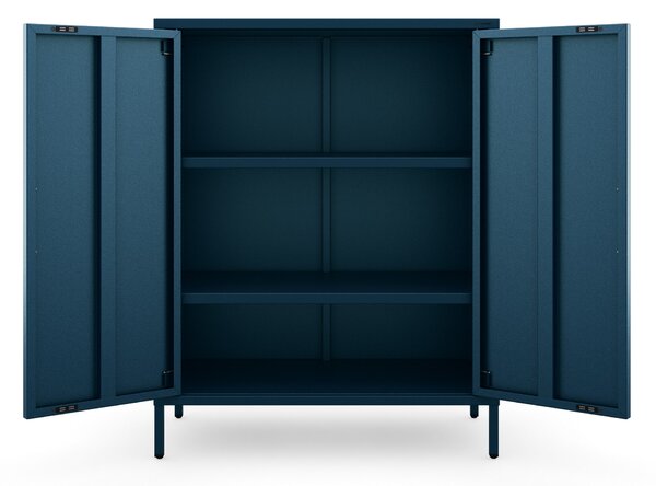 Skrinka do obývačky s policami VITO, 800 x 1015 x 400 mm, Modern: tmavomodrá farba