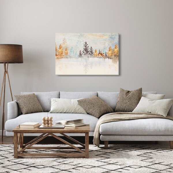 Obraz - Akvarelový les (90x60 cm)