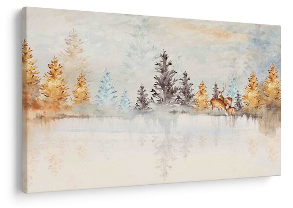 Obraz - Akvarelový les (90x60 cm)