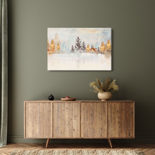 Obraz - Akvarelový les (90x60 cm)