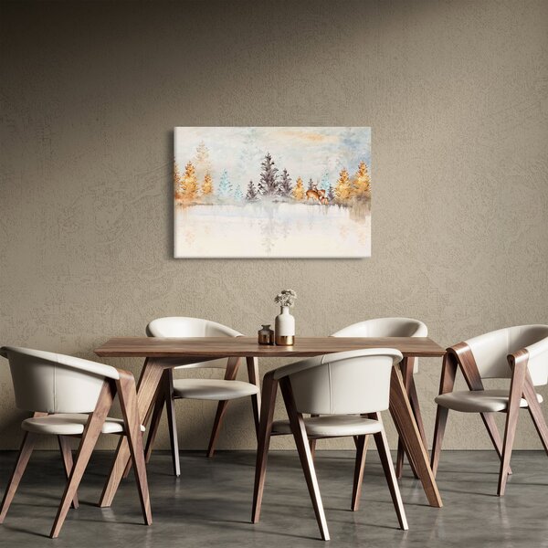 Obraz - Akvarelový les (90x60 cm)