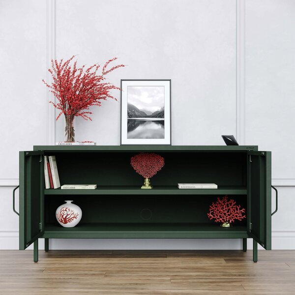 TV stolík na nožičkách ROSA, 1150 x 595 x 400 mm, Modern: fľaškovo zelená farba