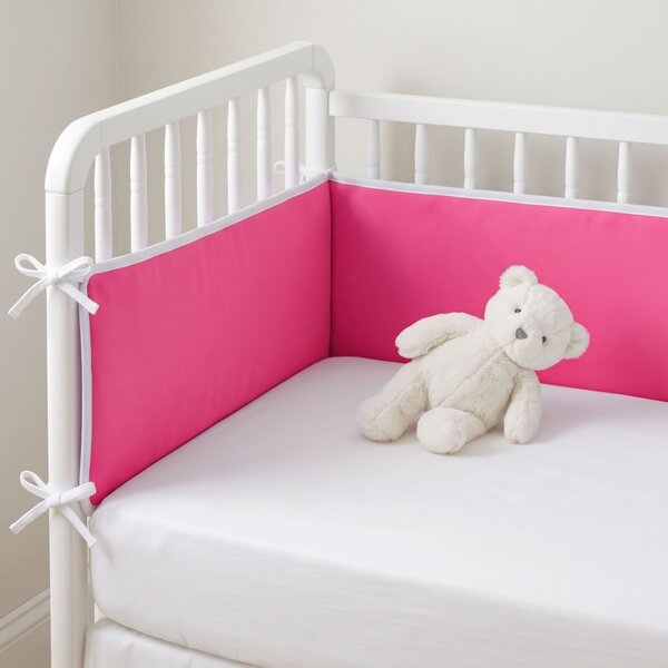 Mantinel do postieľky Dolly ružový EMI, 180x30x2 cm