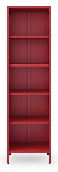 Knižnica do obývačky MARIO, 500 x 1800 x 350 mm, Modern: červená farba