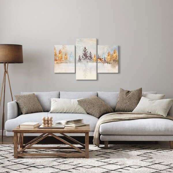 Obraz - Akvarelový les (90x60 cm)