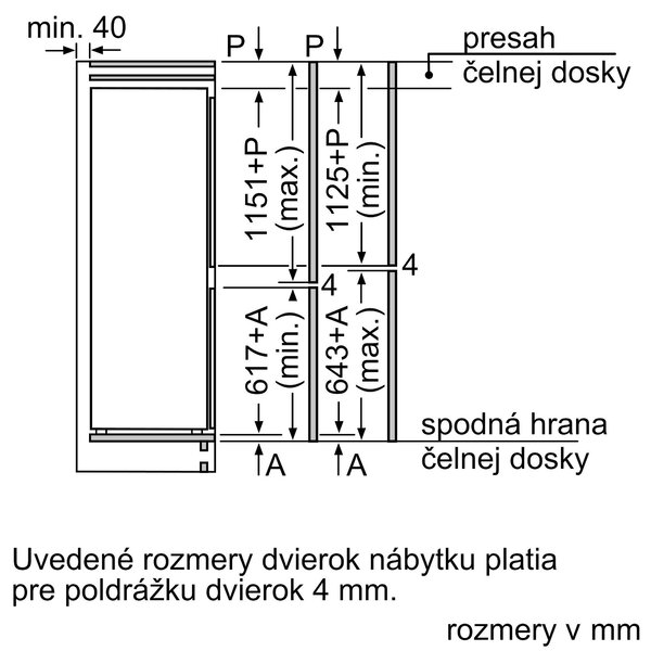 Bosch KIV87NSE0 + kupóny na daľší nákup - Chladnička kombinovaná zabudovateľná