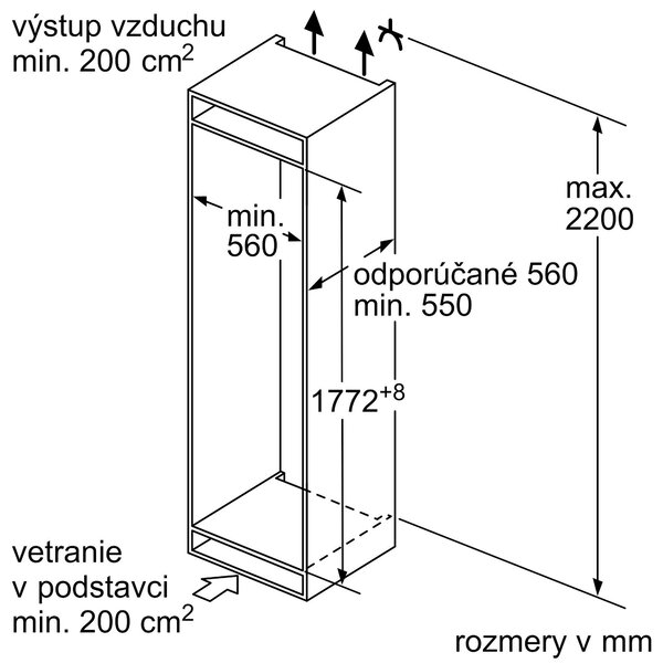 Bosch KIV87NSE0 + kupóny na daľší nákup - Chladnička kombinovaná zabudovateľná