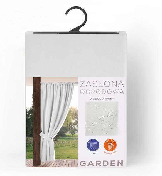 ZÁHRADNÝ VODEODOLNÝ ZÁVES NA PÁSKE GARDEN 155X200 CM BIELA