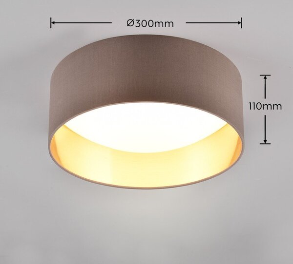 Svetlohnedé LED stropné svietidlo ø 30 cm Locarno – Reality