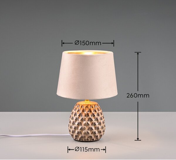 Béžová stolová lampa (výška 27 cm) Ariana - Reality