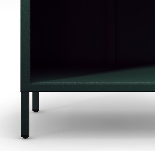 Knižnica do obývačky MARIO, 500 x 1800 x 350 mm, Modern: fľaškovo zelená farba