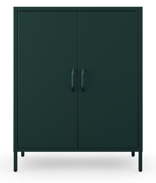 Skrinka do obývačky s policami VITO, 800 x 1015 x 400 mm, Modern: fľaškovo zelená farba
