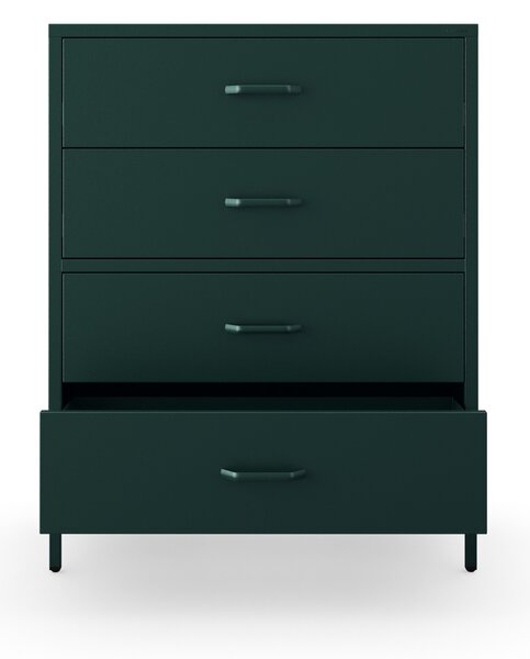 Komoda CARLA, 800 x 1015 x 400 mm, Modern: fľaškovo zelená farba