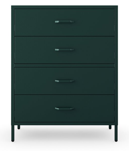 Komoda CARLA, 800 x 1015 x 400 mm, Modern: fľaškovo zelená farba