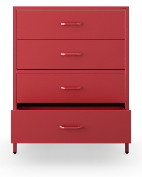 Komoda CARLA, 800 x 1015 x 400 mm, Modern: červený farba