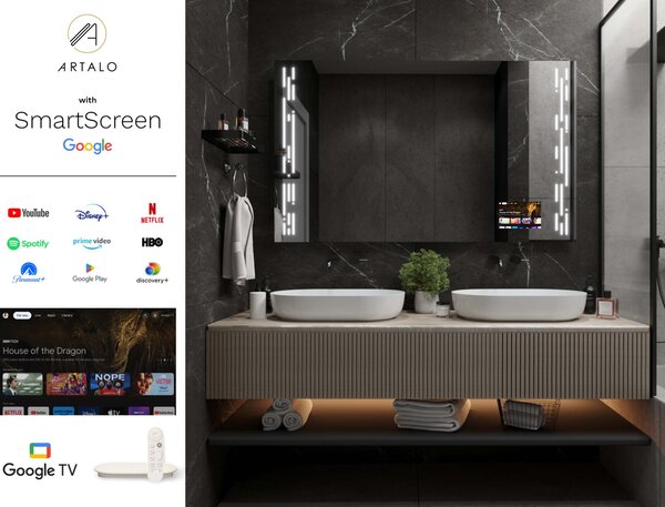 Zrkadlo do kúpeľne s LED osvetlením M19 premium