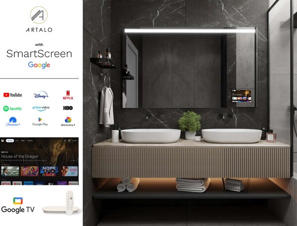 Zrkadlo do kúpeľne s LED osvetlením M12 premium