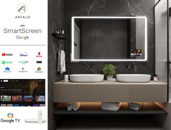 Zrkadlo do kúpeľne s LED osvetlením M6 premium