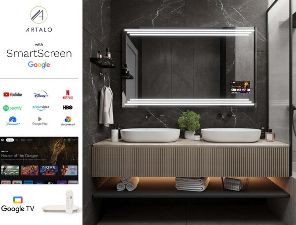 Zrkadlo do kúpeľne s LED osvetlením M17 premium