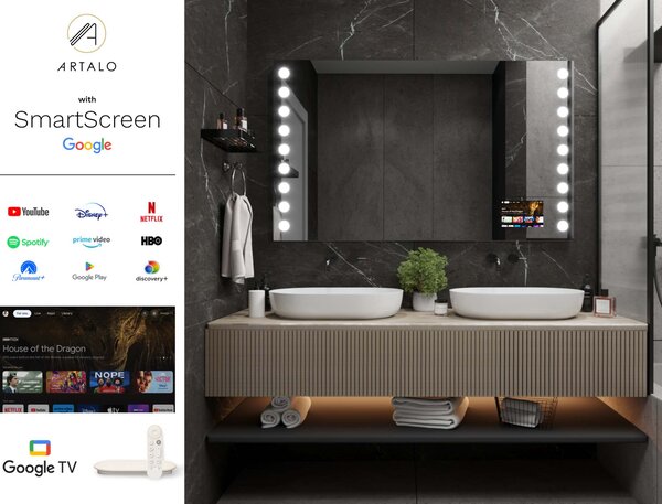 Zrkadlo do kúpeľne s LED osvetlením M14 premium