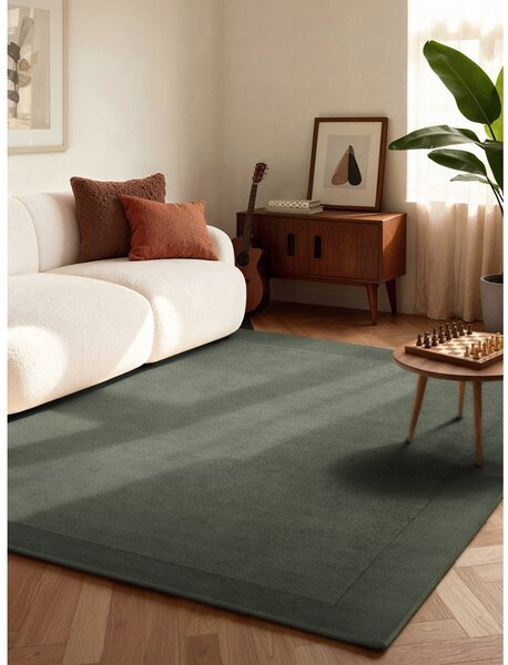 Tmavozelený ručne tkaný koberec s prímesou vlny 120x180 cm Kari – Villeroy&Boch