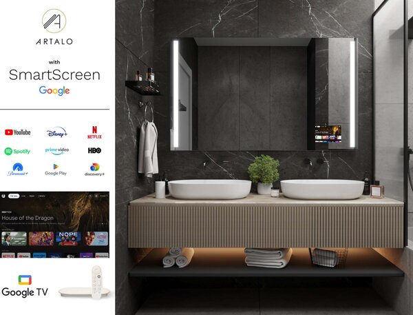 Zrkadlo do kúpeľne s LED osvetlením M4 premium