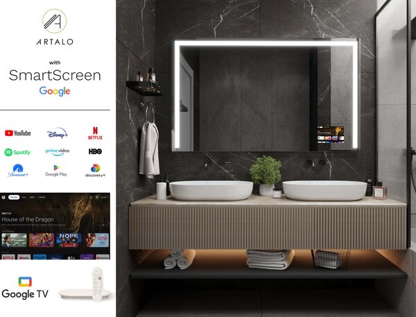 Zrkadlo do kúpeľne s LED osvetlením M9 premium