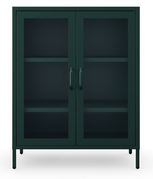 Vitrína GINA, 800 x 1015 x 400 mm, Modern: fľaškovo zelená farba