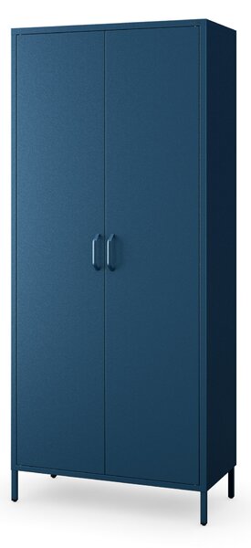 Šatníková skriňa FLAVIO, 800 x 1850 x 450 mm, Modern: tmavomodrá farba