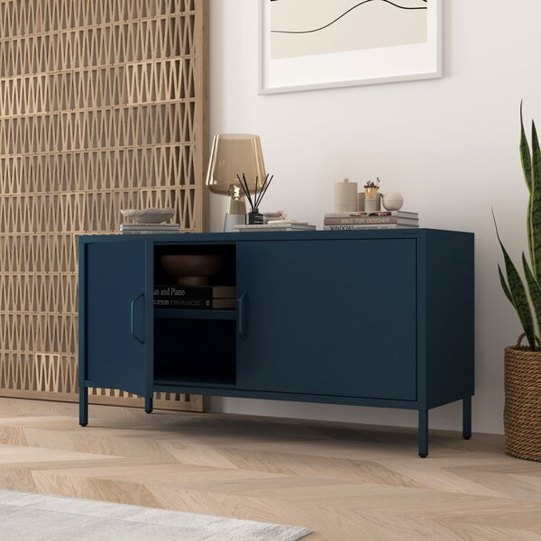 TV stolík na nožičkách ROSA, 1150 x 595 x 400 mm, Modern: tmavomodrá farba