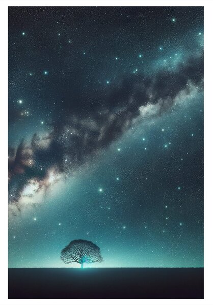 Obraz strom života a galaxia