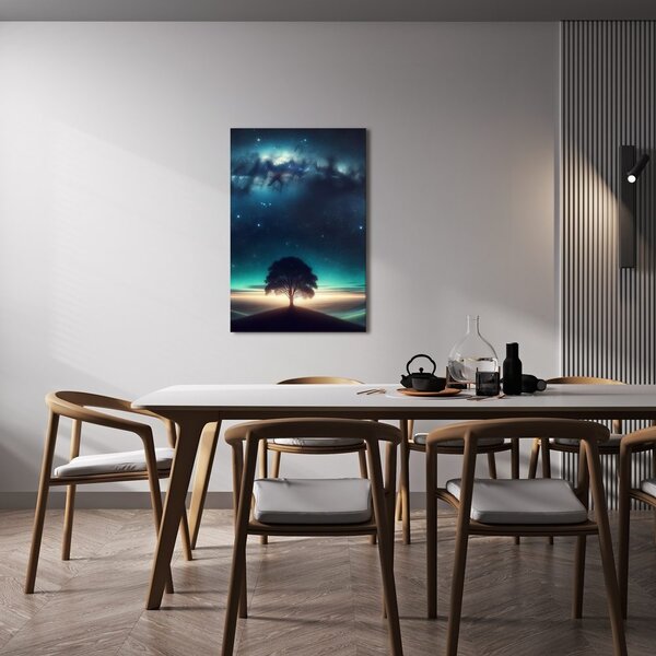 Obraz osamelý strom života v noci
