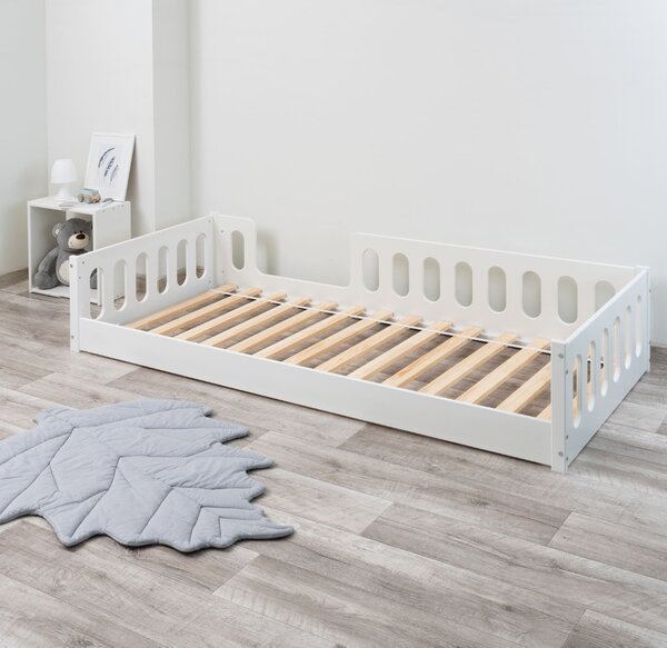 MAXMAX Detská Montessori posteľ LUMI 2v1 - 160x80 cm - biela