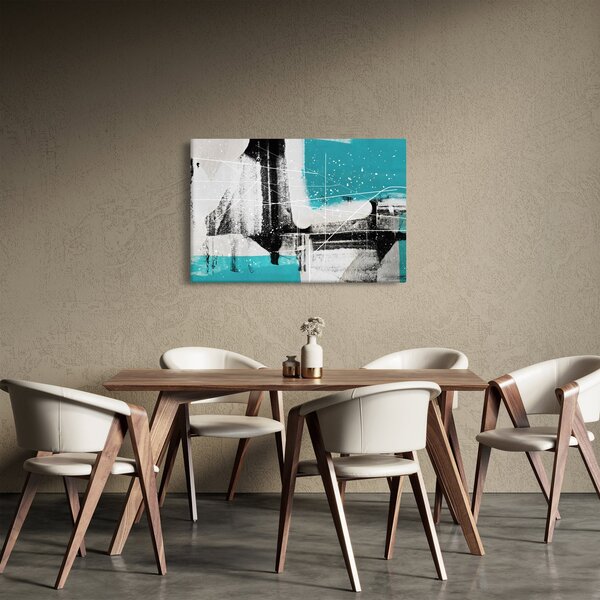 Obraz - Tyrkysová abstrakcia (90x60 cm)