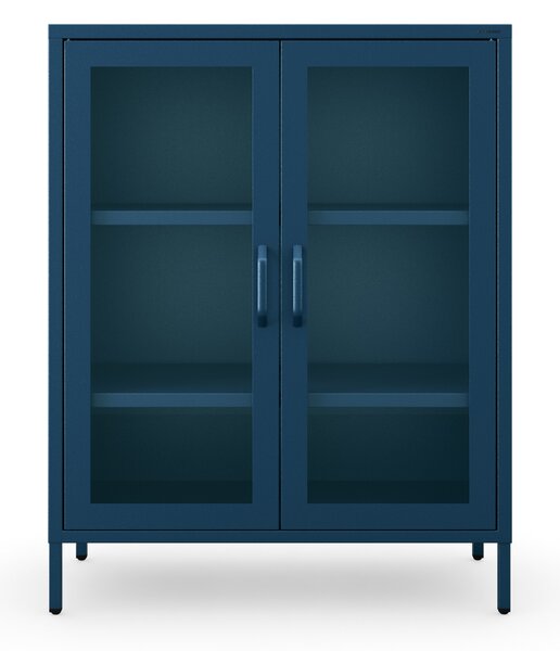 Vitrína GINA, 800 x 1015 x 400 mm, Modern: tmavomodrá farba