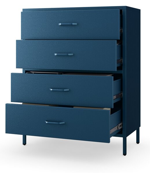 Komoda CARLA, 800 x 1015 x 400 mm, Modern: tmavomodrá farba