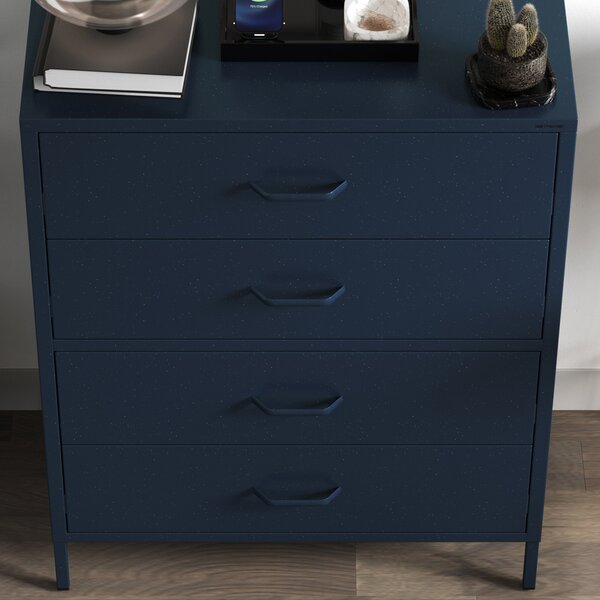 Komoda CARLA, 800 x 1015 x 400 mm, Modern: tmavomodrá farba