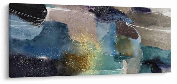 Obraz - Akvarelová abstrakcia (120x50 cm)