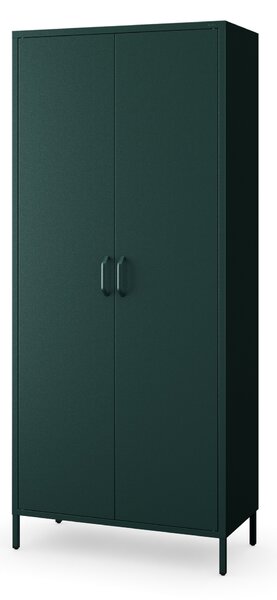Šatníková skriňa FLAVIO, 800 x 1850 x 450 mm, Modern: fľaškovo zelená farba