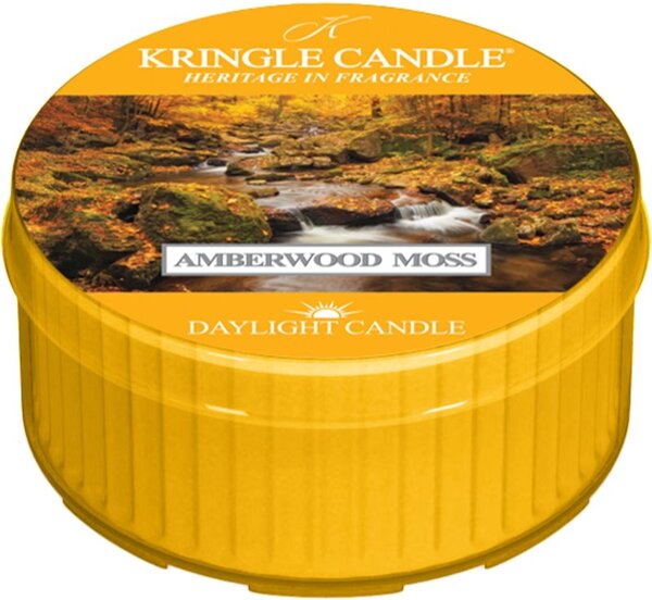Kringle Candle Amberwood Moss čajová sviečka 42 g